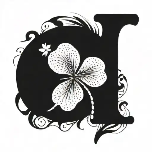 A Four Leaf Clover Made From The Following Letters R R F J