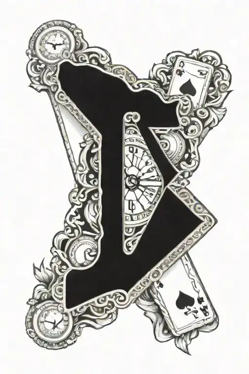 Ace Cards Number 7 Clock Money