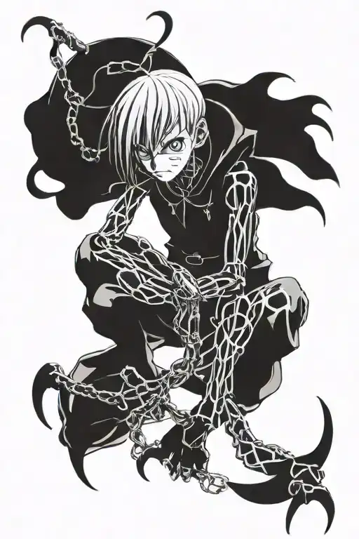 A Phantom Troop Spider From Hunter X Hunter With Kurapika's Chain