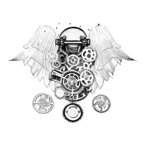 A Mechanical Raven With Gears And Tools In A Farm Setting