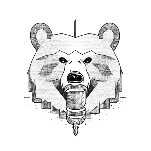 Bear With Sword In Mouth