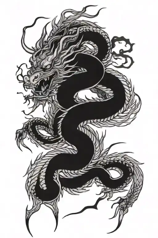 Japanese Dragon For Whole Arm