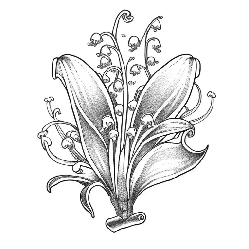 Lily Of The Valley Half Heart