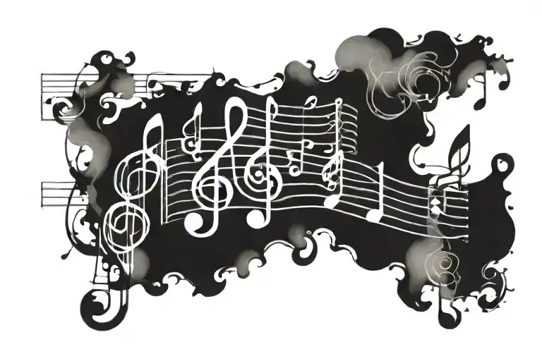 A Music Sheet With Hidden Military Symbols