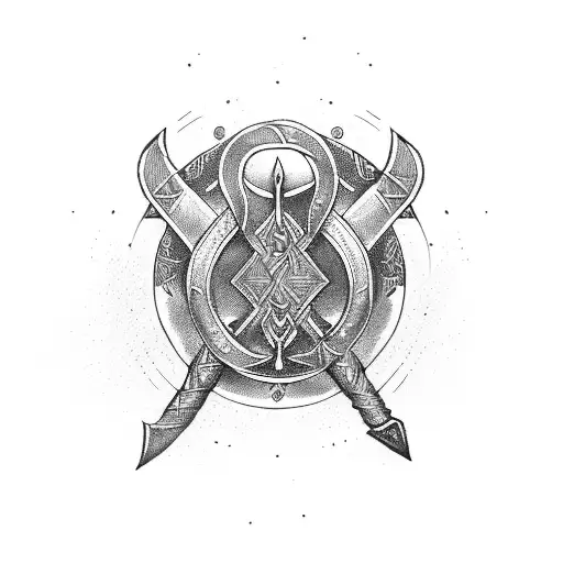 Viking Warrior Wielding Odin's Spear Gungnir