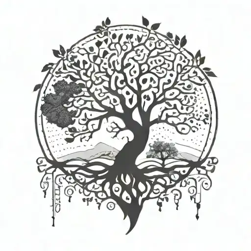 Tree Of Life Representing Family And Loyalty