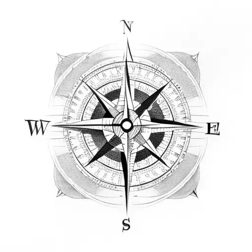 Compass With Thunderstorm Cloud