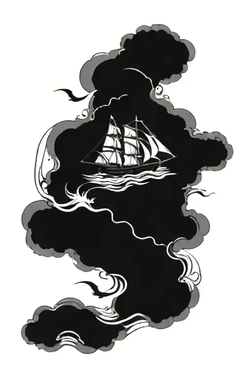 Ship In Water But In A Greek Mythology