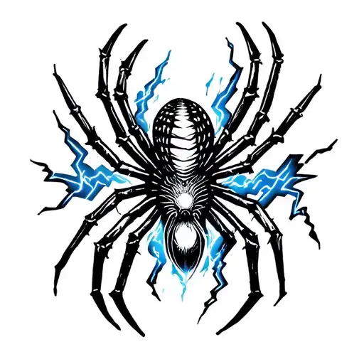 Spider And Lightning Flash