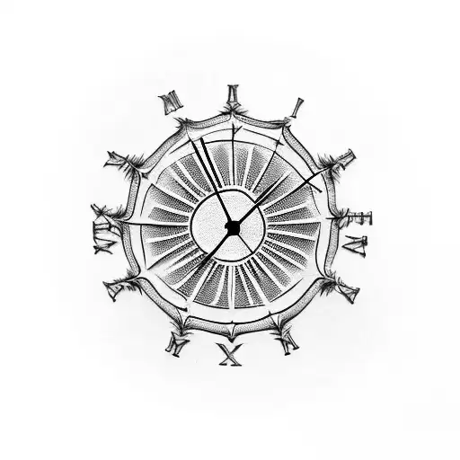 Roman Numeral Clock With Spider Webs