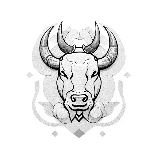 Realistic Bull Head With A Croocked Smile And Old Style Tuxedo