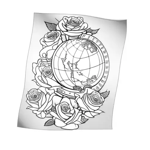 A Globe With Roses On It