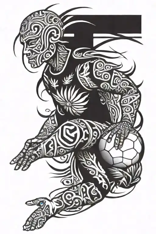 Incorporate Maori-inspired Designs With Football Imagery To Represent New Zealand