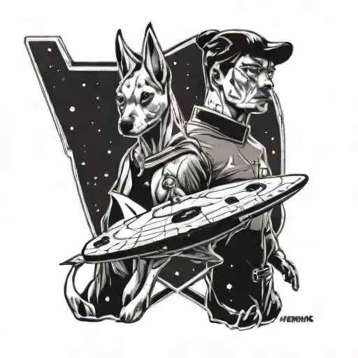 Star Trek And Dog Print