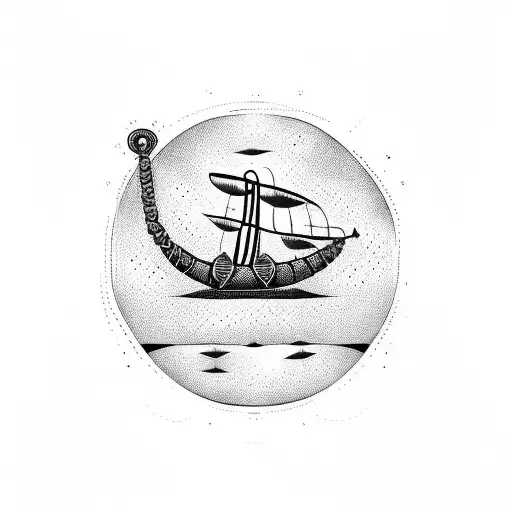 Viking Longboat On The World Tree