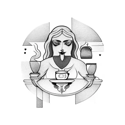Libra With Cup Of Coffee