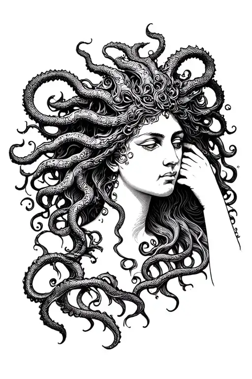 The Medusa Holding The Head Goddess