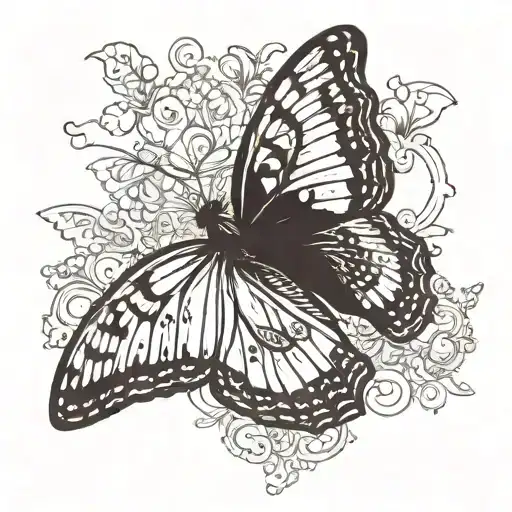 Butterfly With One Wing Turning To Dust