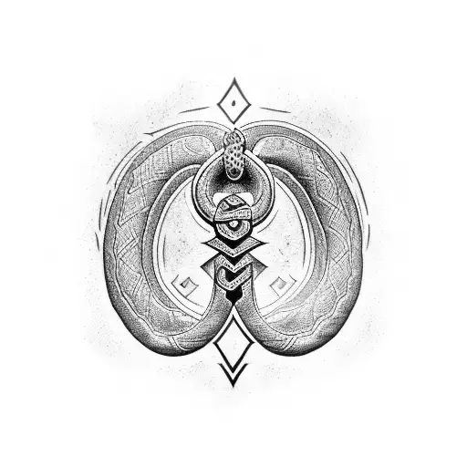 Caduceus With Single Runic Snake