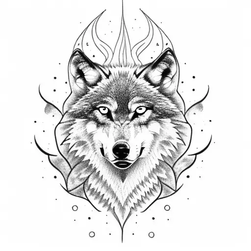 Wolf With Flame