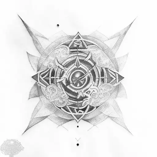 Mistborn Symbol With Blue Accents