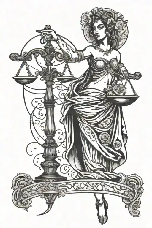 Libra Zodiac Woman Standing