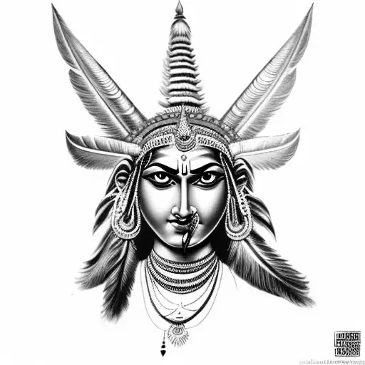 Mahisasur With Bull Indian Mythology Figure