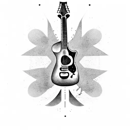 Guitar With Italian Flag Wrapped Around