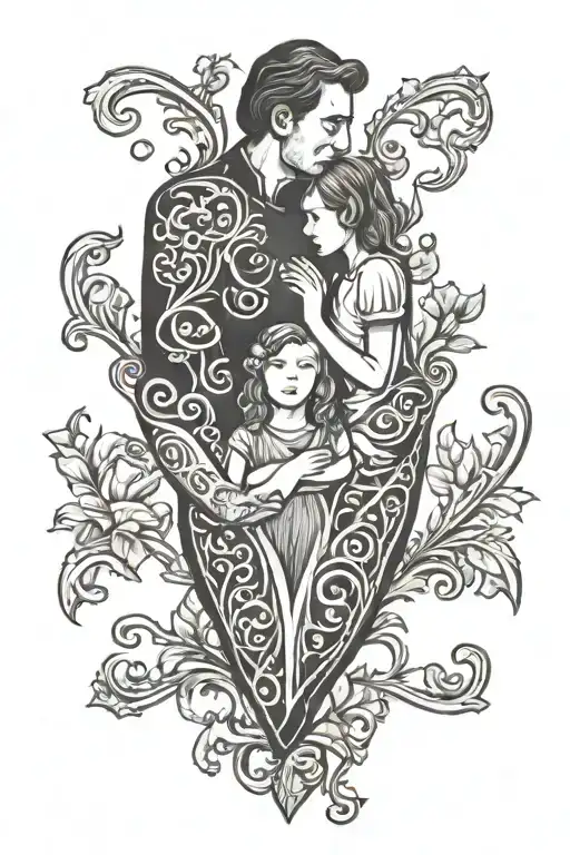 Daughter Holding Fathers Heart