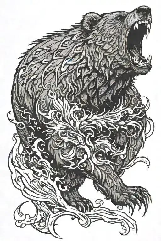 Bear Roar And Attack