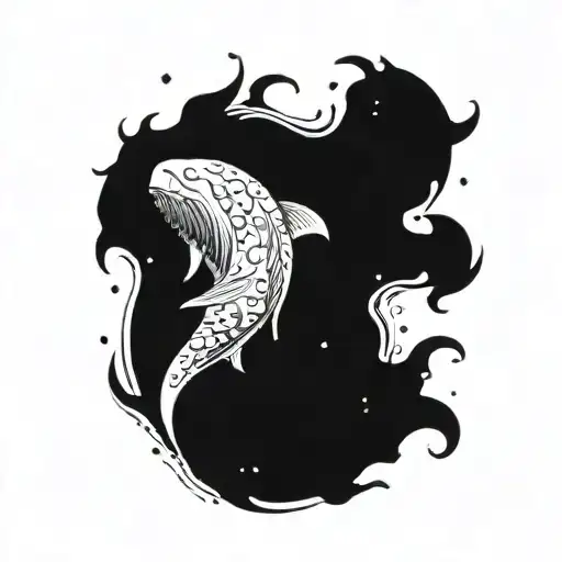 A Cosmic Sea Creature Emerging From The Depths Of The Ocean