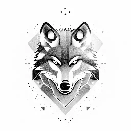 A Wolf Surrounded By Gaming Symbols Like A Controller And Dice