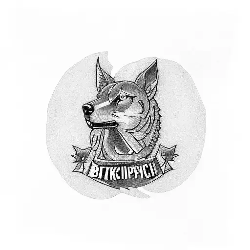 A Blackwork Tattoo Of Rhea Ripley's Iconic Catchphrase In Bold Lettering