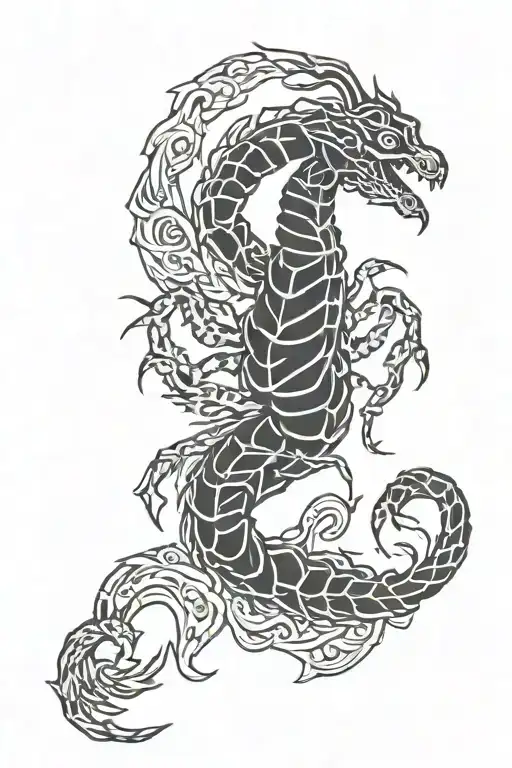 Scorpion With A Phoenix