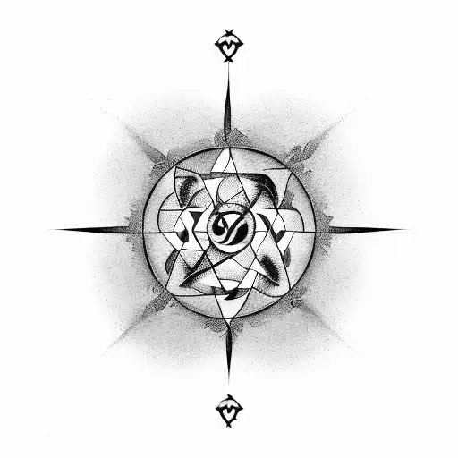 Symmetrical Tattoo Symbol Of Enforced Male Chastity And Orgasm Control