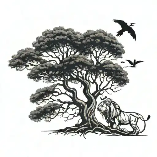 A Tree Of Life Should Be Created That Should Match A Lion