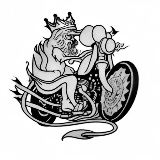 King On Fire Motorcycle