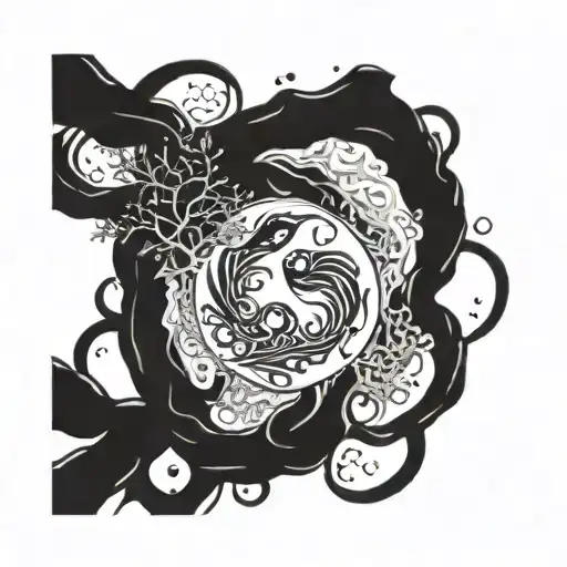 A Bracelet Intertwined With Seaweed And Fish Yin Yang