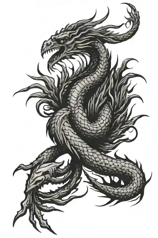 Phoenix And A Scorpion Under Its Talons