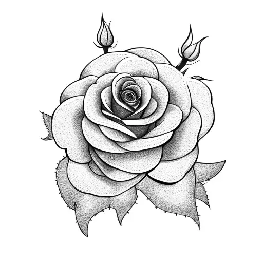 Rose Blossom Tree In Circle