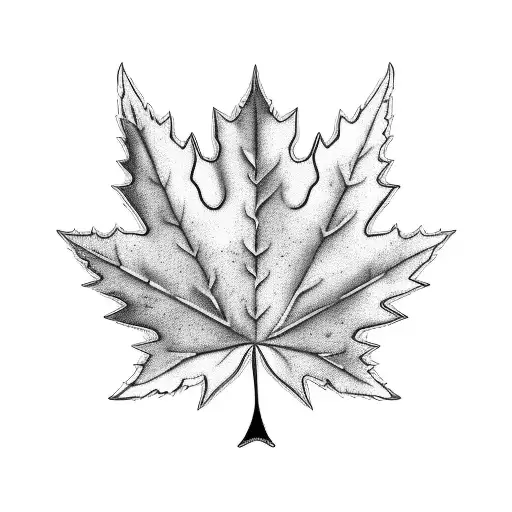 Maple Leaf With A Face In It