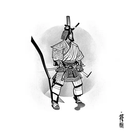 Samurai Holding Katana