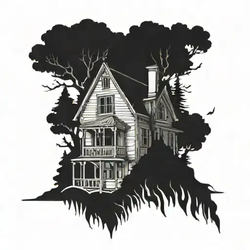 Scary House With Forrest In The Back