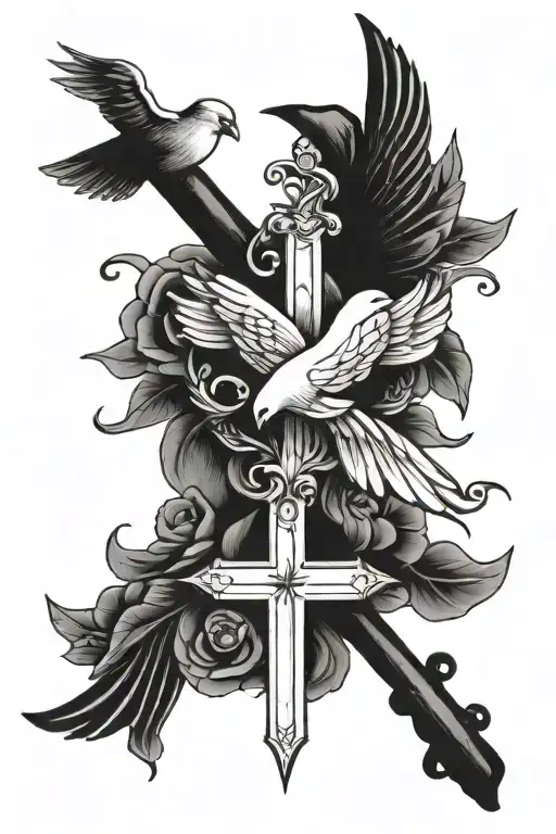 Cross With Dove