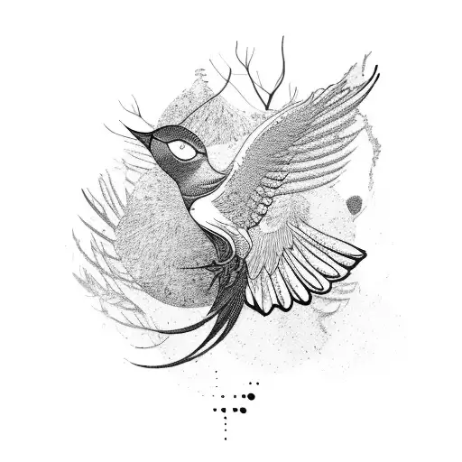 Abstract Bird And Plants Cy Twombly