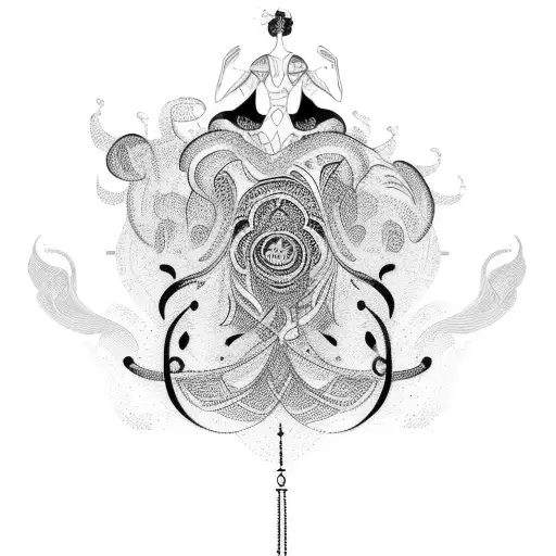 A Graceful Dancer Surrounded By Swirling Words Representing Different Styles Of Writing