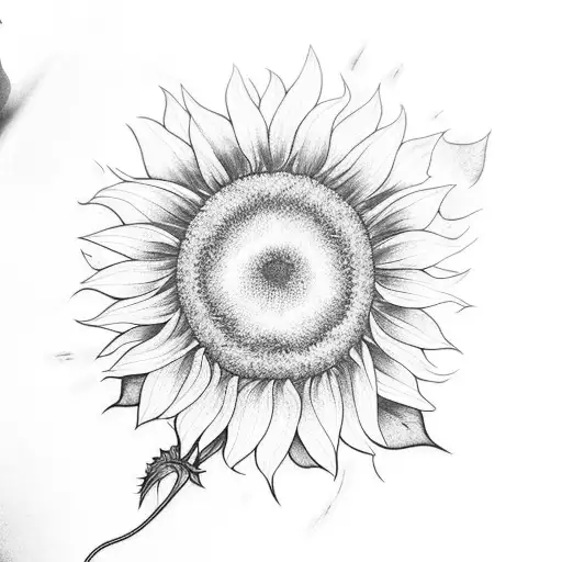 Sunflower With Long Stem