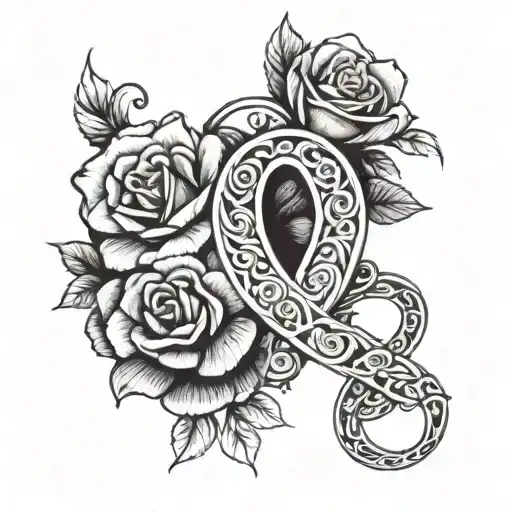 Infinity Symbol With Roses All Over