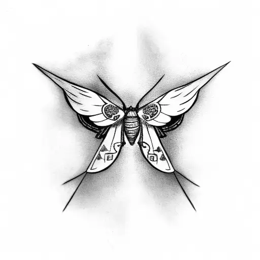 Moth With Skull On The Wings