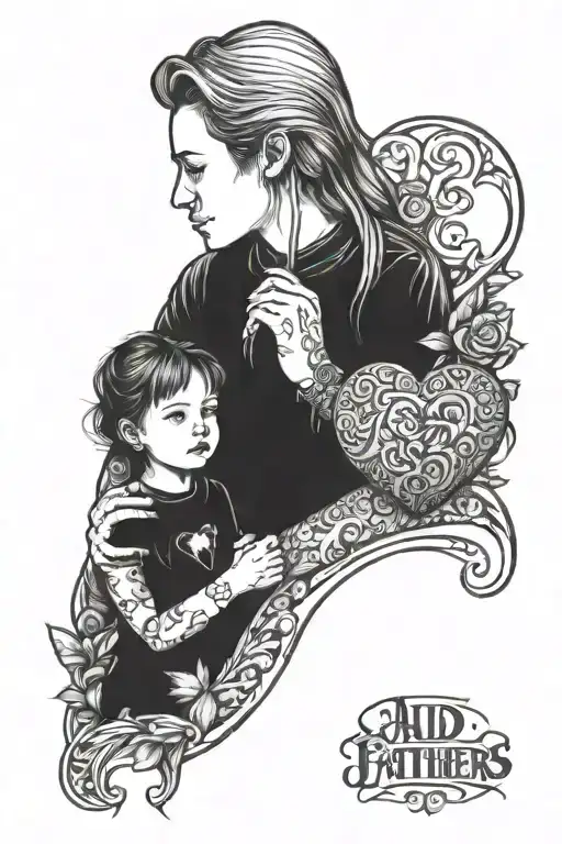 Daughter Holding Fathers Heart